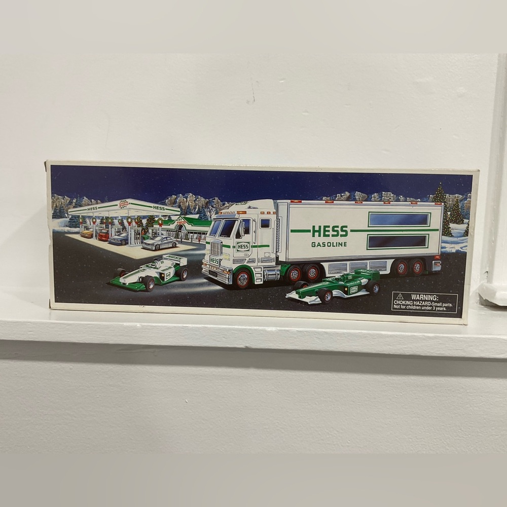Hess Gasoline Toy Truck and Race Cars